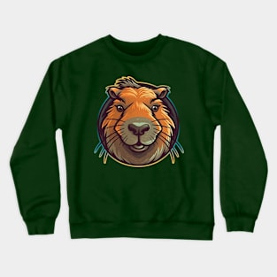 Pretty capybara head Crewneck Sweatshirt